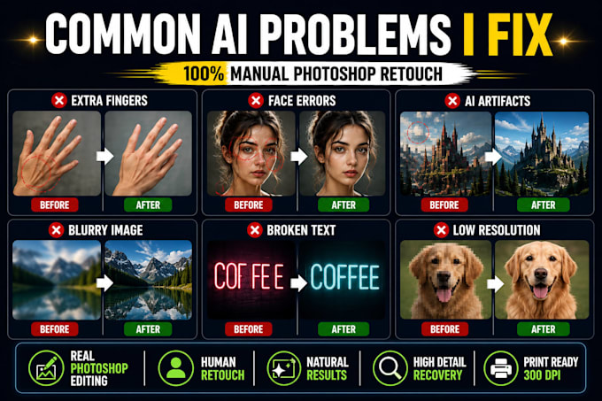 fix ai generated images with photoshop retouch