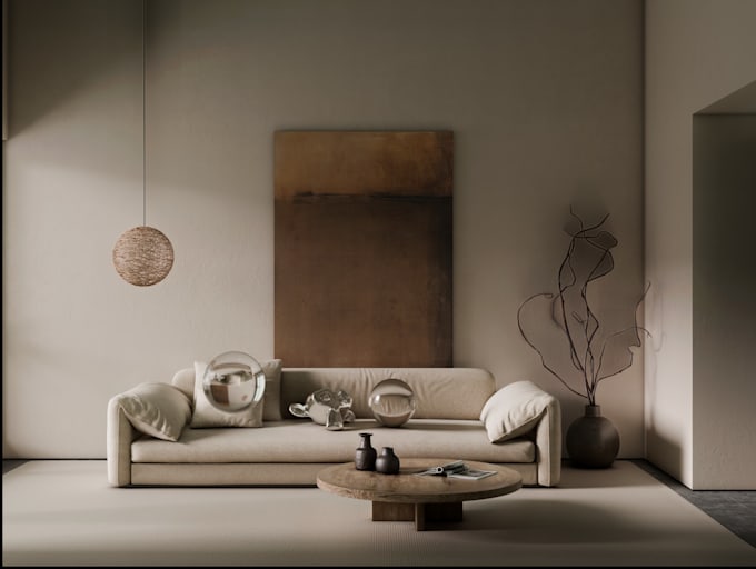 create photorealistic 3d interior design and rendering