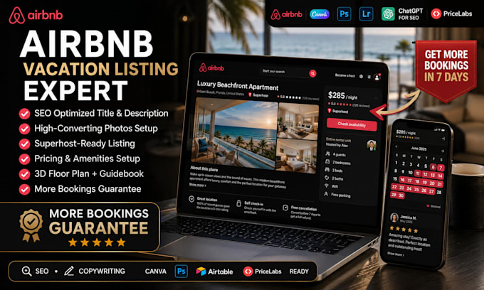 create airbnb listing with SEO and property optimization