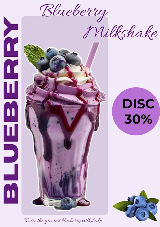 design eye catching milkshake and beverage posters
