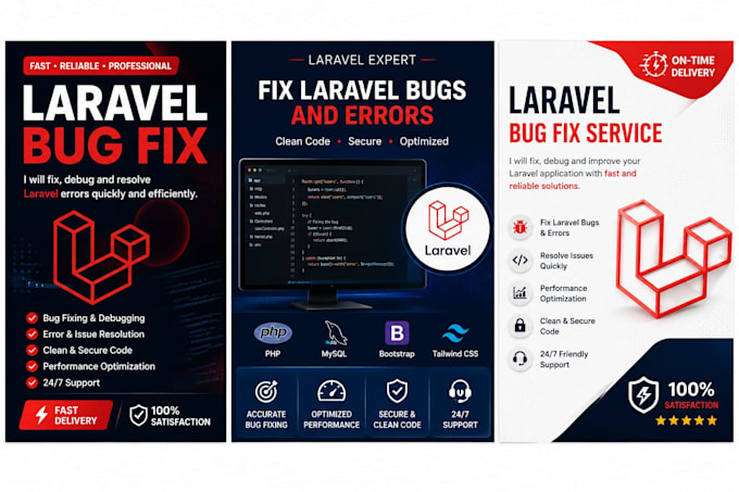 fix, debug, and develop your laravel PHP web application
