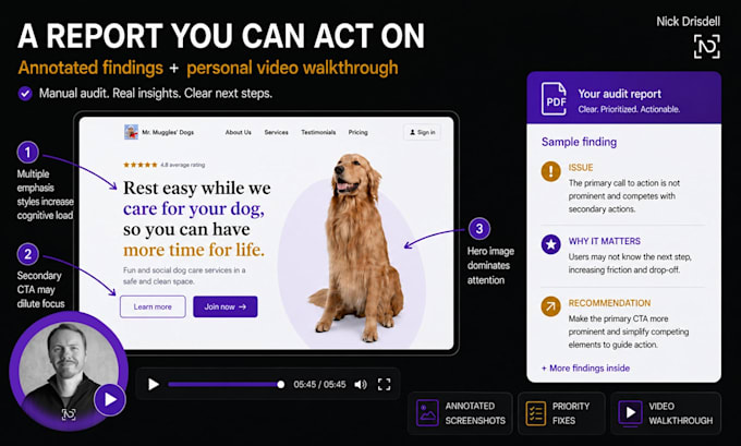 audit your website UX, SEO and accessibility for conversions