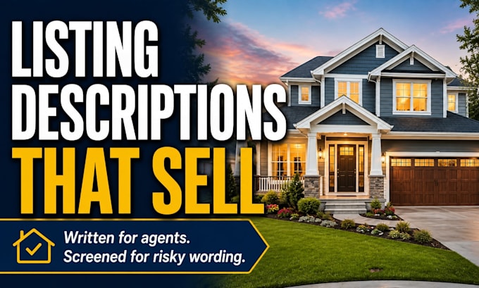 write SEO real estate listing descriptions for realtors