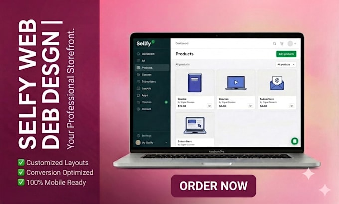 do sellfy website design and redesign website