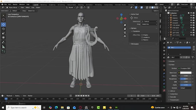 create 3d character modeling, 3d sculpting, 3d game model