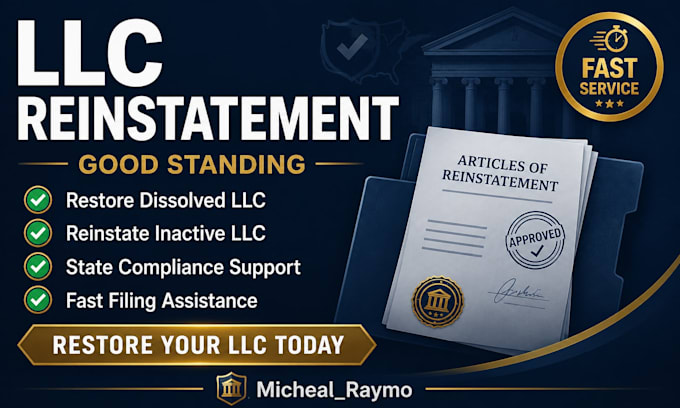 reinstate dissolved llc restore inactive US llc