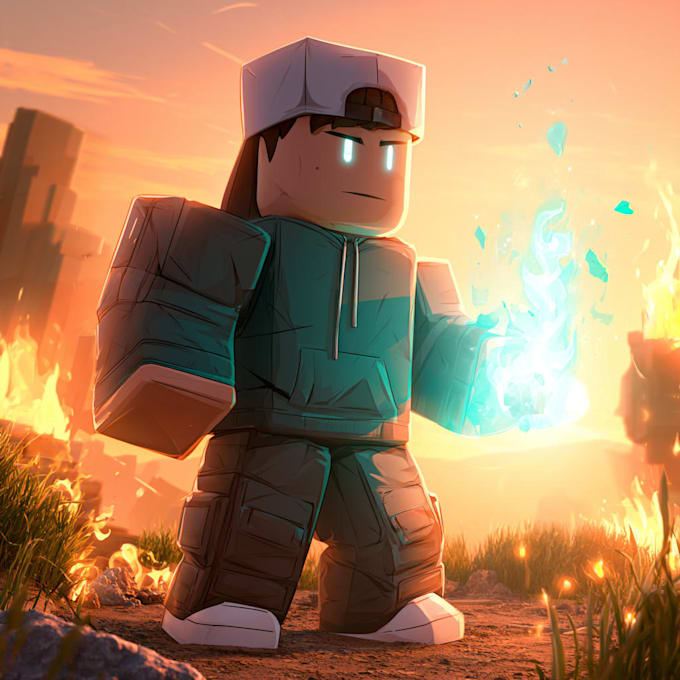 draw cartoon roblox thumbnail for any style