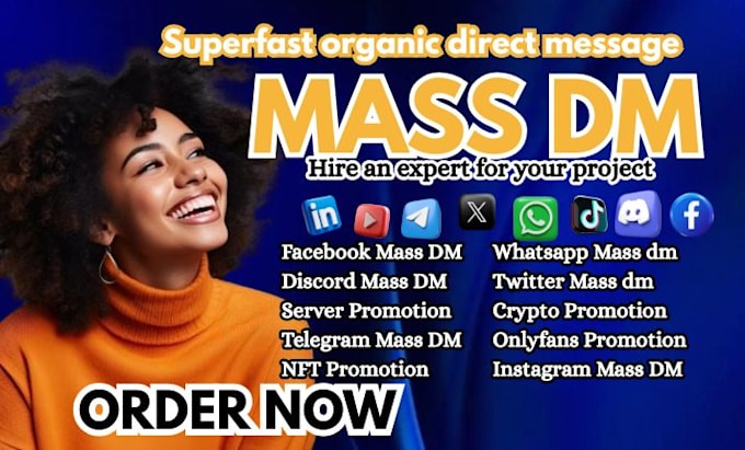 do crypto promotion with discord, instagram and telegram mass dm