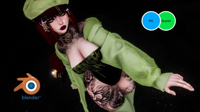 create custom vrchart avatar, vr character, vrc avatar, furry nsfw avatar