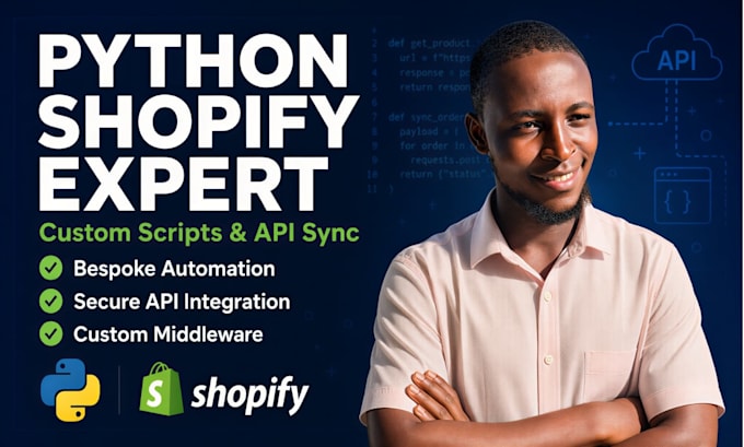 write custom python script for shopify automation and api sync