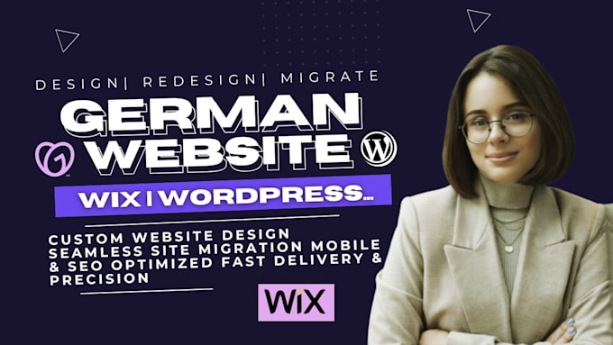 create german wix website design redesign hostinger wordpress website godaddy