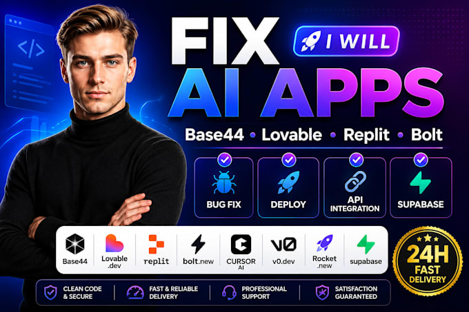 fix deploy base44 lovable replit bolt supabase rocket new v0 cursor ai base44