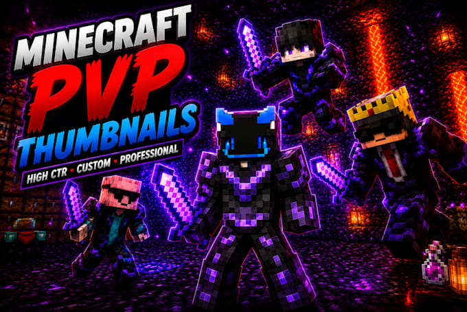 design high CTR minecraft youtube thumbnails