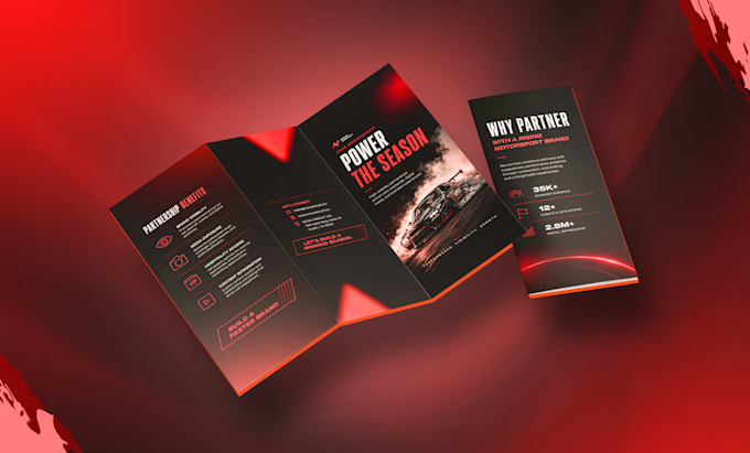 design bifold trifold brochure, flyer, booklet and catalog