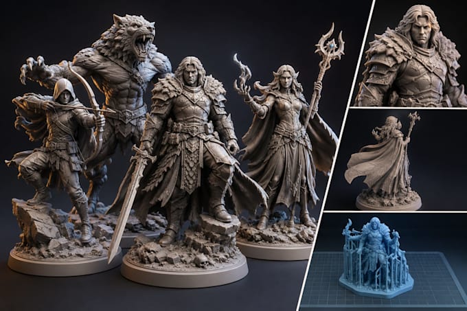 sculpt custom 3d printable miniatures and fantasy characters for resin