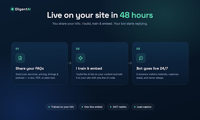 set up an ai faq chatbot on your website in 48 hours