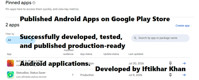 be android app developer for android mobile app development