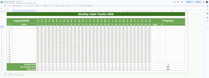 create a custom google sheets tracker