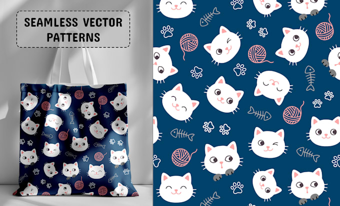 design seamless cartoon vector patterns for your brand