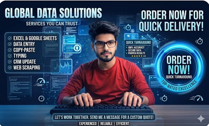 do professional data entry typing and excel work