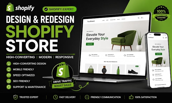 redesign and optimize your shopify store to increase conversions and sales