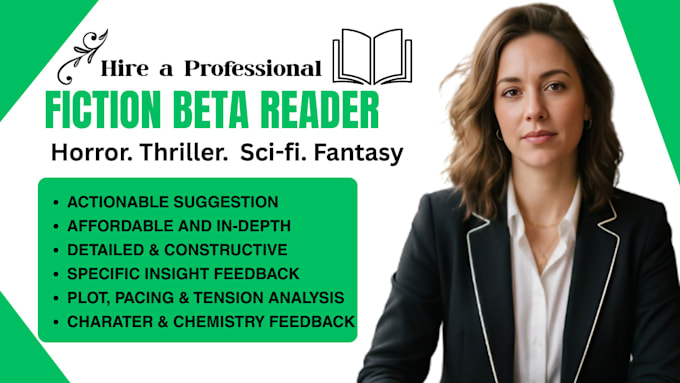 beta read your horror, psychological thriller, sci fi, or suspense novels