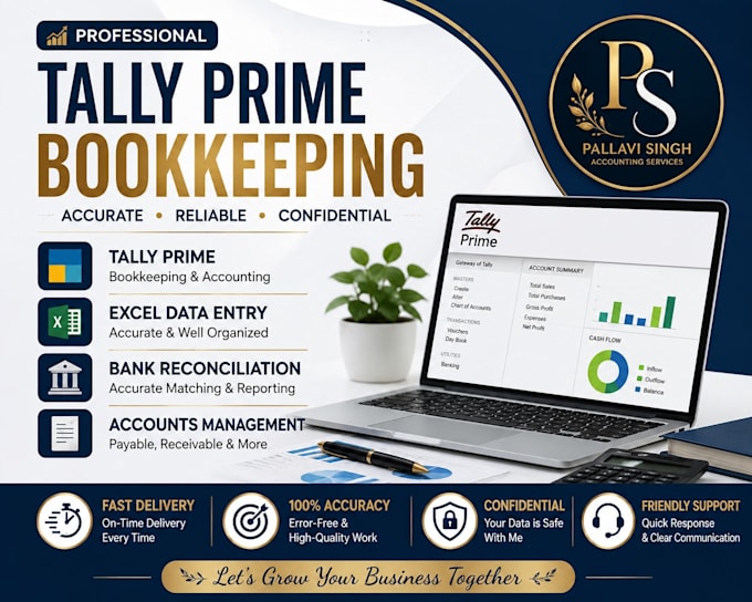 do tally prime bookkeeping, accounting and excel work