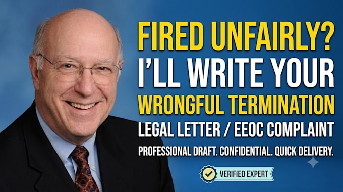 write a professional wrongful termination complaint or eeoc legal letter