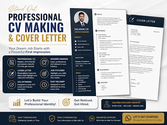 redesign your resume into a modern professional CV