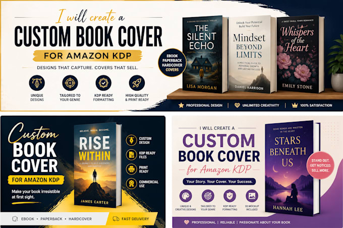 create a custom book cover for amazon KDP