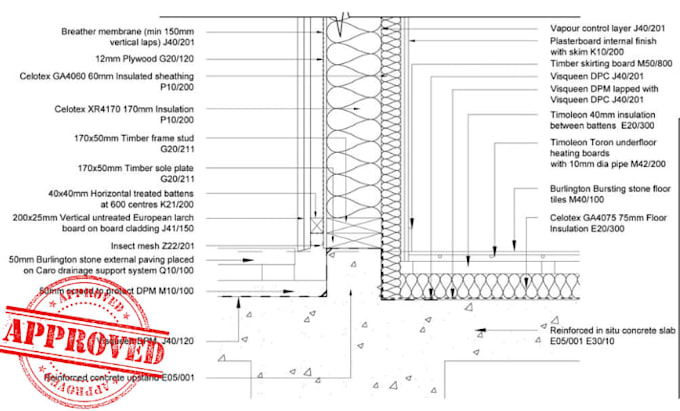 prepare UK building regulations drawings for approval