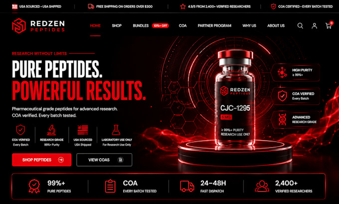 build peptide website woocommerce peptide website peptide store research peptide
