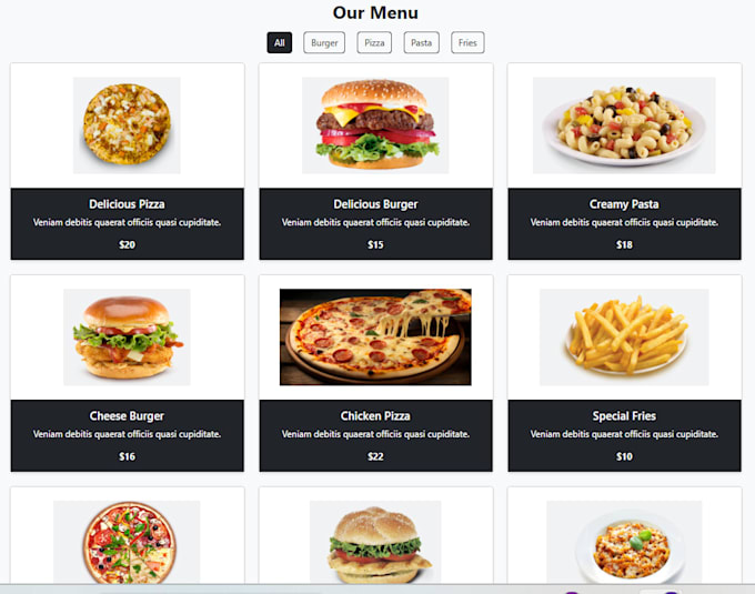 create a responsive restaurant booking website