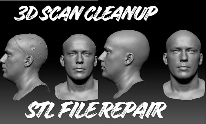 fix 3d model, stl file repair, clean 3d scan and repair mesh 3d scan cleanup