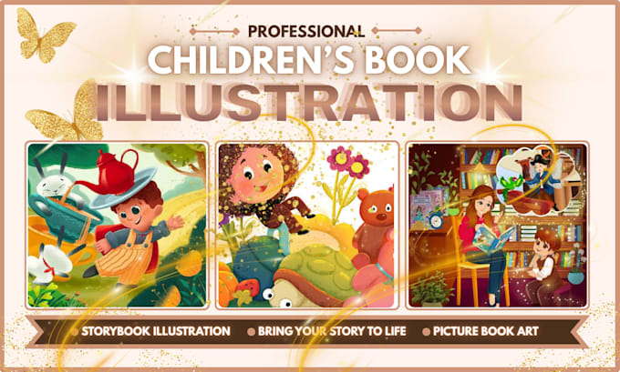 do children book illustration, children story book design, kids picture book