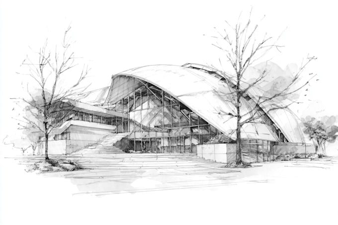 draw digital architectural sketches and illustrations