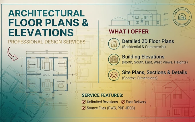 create professional floor plans and elevation drawings for ca, tx, fl and ny