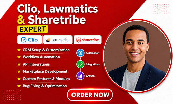 customize clio, lawmatics and sharetribe with integrations