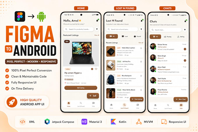 convert figma to android XML or jetpack compose UI