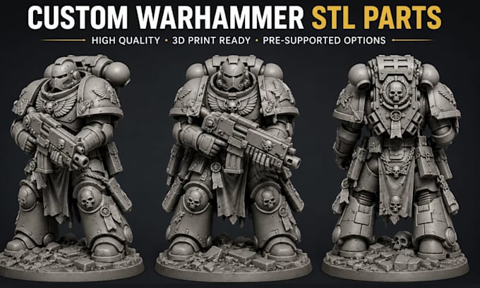 sculpt 3d warhammer, 3d miniature, 3d figurine, tabletop dnd model for 3d print
