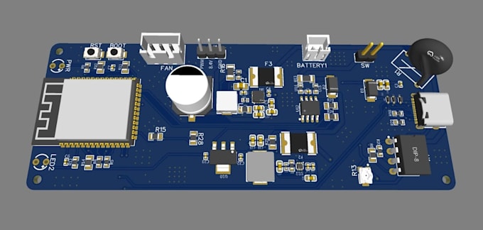 design custom pcb enclosure cad model for esp32 arduino raspberry pi solidworks