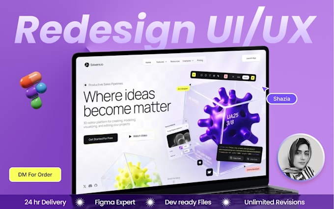 redesign and revamp your website UI UX in figma