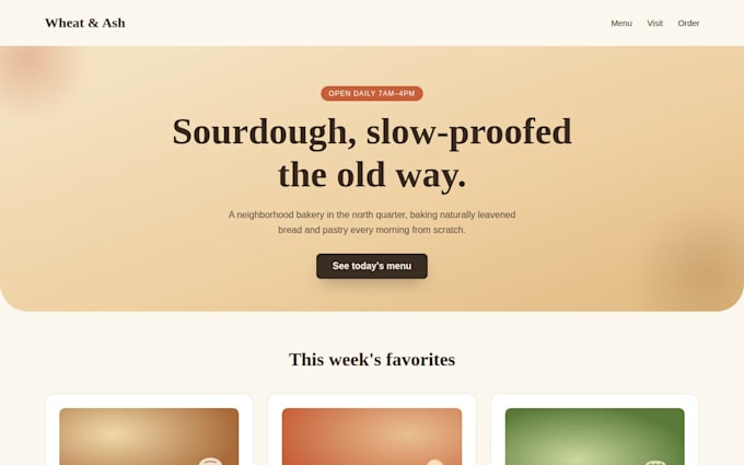design and code a custom responsive HTML website