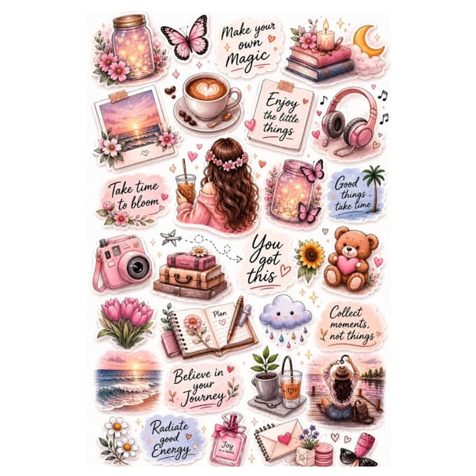 design custom digital stickers for goodnotes or telegram