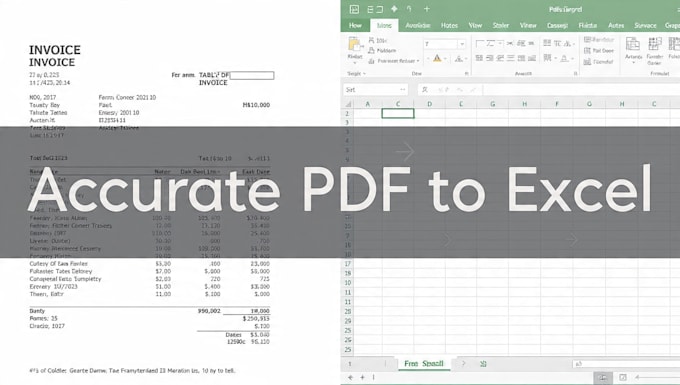 do accurate PDF to excel and data entry work