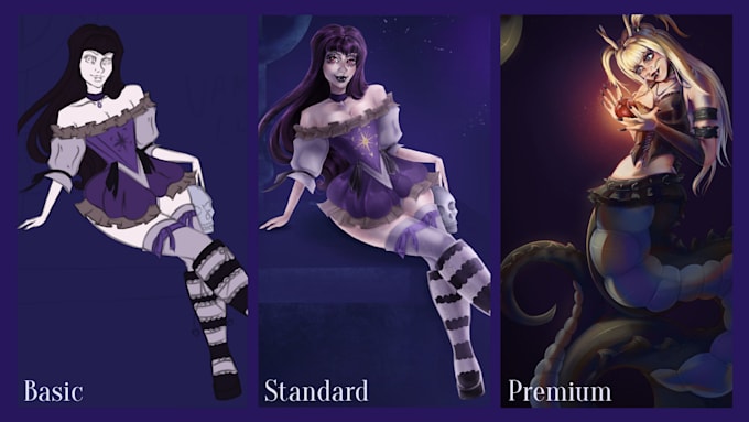 draw dark fantasy and stylized character art