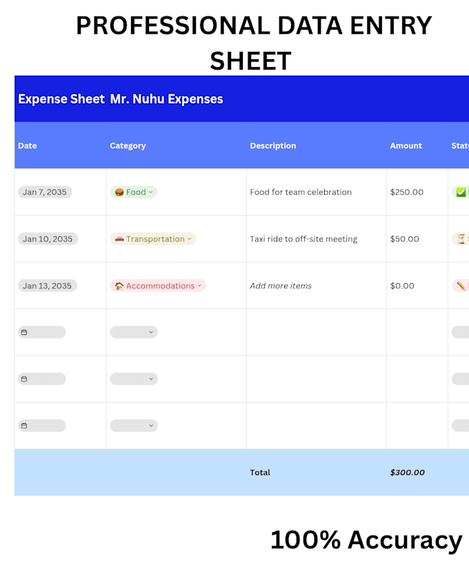 accurate data entry, typing and web research tasks