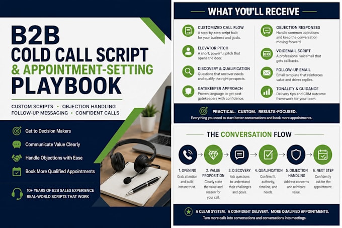 write your b2b cold call script and appointment setting playbook