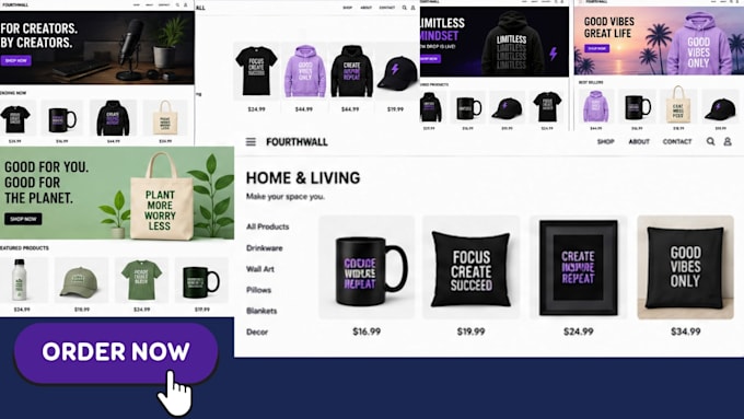 setup fourth wall print on demand website fourthwall store redesign fourthwall