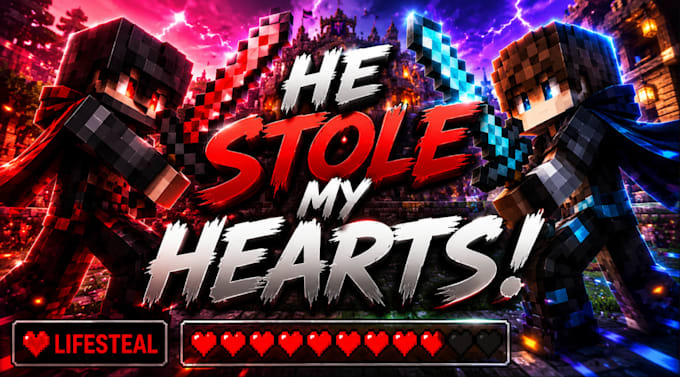 create custom minecraft thumbnails for challenge videos